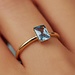 Beloro Jewels La Milano Colori Aurora 9 karat gold ring with blue zirconia
