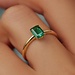 Beloro Jewels La Milano Colori Verdi 9 karat gold ring with green zirconia