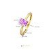 Beloro Jewels La Milano Colori Sienna bague en or 9 carats avec zircone rose