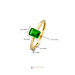 Beloro Jewels La Milano Colori Verdi 9 karat gold ring with green zirconia