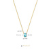 Beloro Jewels La Milano Colori Aurora collier en or 9 carats avec zircone bleu
