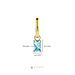 Beloro Jewels La Milano Colori Aurora 375er Goldcreolen mit blaue Zirkonia