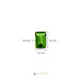 Beloro Jewels La Milano Colori Verdi clous d'oreilles en or 9 carats avec zircone vert