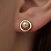 Beloro Jewels Monte Napoleone Perla 9 karat gold ear studs with pearl