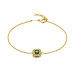 Beloro Jewels Monte Napoleone Sofia 9 karat gold bracelet with green zirconia stone