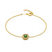 Beloro Jewels Monte Napoleone Sofia bracciale in oro 9 carati con pietra zircone verde
