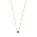 Beloro Jewels Monte Napoleone Sofia 9 karat gold necklace with green zirconia stone