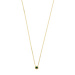 Beloro Jewels Monte Napoleone Sofia 9 karaat ketting met groene zirkonia steen