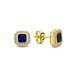 Beloro Jewels Monte Nopoleone Sofia 9 karaat oorknoppen met blauwe zirkonia steen