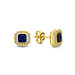 Beloro Jewels Monte Nopoleone Sofia 9 karat guldöronbultar med blå zirkonia sten