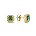 Beloro Jewels Monte Nopoleone Sofia 9 karat gold ear studs with green zirconia stone