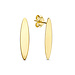 Beloro Jewels La Rinascente Donetta 9 karat guldöronbultar med oval stång