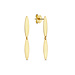 Beloro Jewels La Rinascente Donetta clous d'oreilles en or 9 carats avec barres ovales