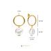 Beloro Jewels Monte Napoleone Alcinia orecchini a bottone in oro 9 carati con perla d'acqua dolce