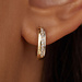 Beloro Jewels Monte Napoleone Stella 9 karat gold hoop earrings with zirconia stones