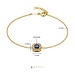 Beloro Jewels Monte Napoleone Sofia bracciale in oro 9 carati con pietra zircone blu