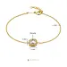 Beloro Jewels Monte Napoleone Sofia bracciale in oro 9 carati con pietra zircone bianca