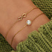 Beloro Jewels Regalo d'Amore 375er Goldarmbänder Geschenkset mit Süßwasserperle und Unendlichkeitszeichen