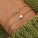 Beloro Jewels Regalo d'Amore 9 karat gold bracelets gift set with freshwater pearl and infinity sign