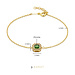 Beloro Jewels Monte Napoleone Sofia 9 karaat armband met groene zirkonia steen