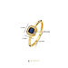 Beloro Jewels Monte Napoleone Sofia anello in oro 9 carati con pietra zircone blu