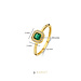 Beloro Jewels Monte Napoleone Sofia 9 karaat ring met groene zirkonia steen