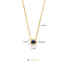 Beloro Jewels Monte Napoleone Sofia 9 karaat ketting met blauwe zirkonia steen