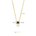 Beloro Jewels Monte Napoleone Sofia 9 karat gold necklace with blue zirconia stone