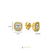Beloro Jewels Monte Nopoleone Sofia orecchini a bottone in oro 9 carati con pietra zircone bianca