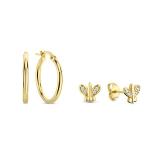 Beloro Jewels Regalo d'Amore set orecchini in oro 9 carati