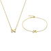 Beloro Jewels Regalo d'Amore 375er Goldkette und Armband Geschenkset mit Zirkonia Steinen