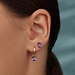 Beloro Jewels Regalo d'Amore 9 karat gold earring set with purple zirconia stones