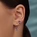 Beloro Jewels Regalo d'Amore set orecchini in oro 9 carati con pietre zircone viola