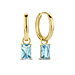 Beloro Jewels Regalo d'Amore 9 karat gold earring set with blue zirconia stones