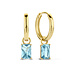 Beloro Jewels Regalo d'Amore 9 karat guldörhängen set med blå zirkonia stenar