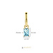 Beloro Jewels Regalo d'Amore set orecchini in oro 9 carati con pietre zircone blu