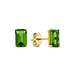 Beloro Jewels Regalo d'Amore 9 karat guldøreringe sæt med grønne zirconia sten