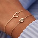 Beloro Jewels Monte Napoleone Gionna bracelet en or 9 carats avec le coeur