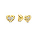 Beloro Jewels Monte Napoleone Gionna 9 karat guldöronbultar med hjärta