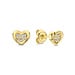 Beloro Jewels Monte Napoleone Gionna orecchini a bottone in oro 9 carati con il cuore