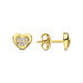 Beloro Jewels Monte Napoleone Gionna 9 karat gold ear studs with heart