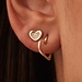 Beloro Jewels Della Spiga Giulia 9 karat gold ear studs with heart