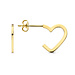 Beloro Jewels Della Spiga Giulia 9 karat guldöronbultar med hjärta