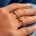 Beloro Jewels Monte Napoleone Sofia anello in oro 9 carati con pietra zircone bianca