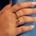 Beloro Jewels Monte Napoleone Sofia 9 karaat ring met groene zirkonia steen