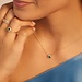 Beloro Jewels Monte Napoleone Sofia collier en or 9 carats et oxyde de zirconium vert