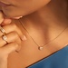Beloro Jewels Monte Napoleone Sofia collana in oro 9 carati con pietra zircone bianca