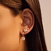 Beloro Jewels Monte Nopoleone Sofia clous d'oreilles en or 9 carats et oxyde de zirconium blanc