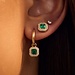 Beloro Jewels Monte Nopoleone Sofia 9 karat gold ear studs with green zirconia stone