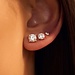 Beloro Jewels Monte Napoleone Stella clous d'oreilles en or 9 carats avec zircone (⌀ 3 mm)